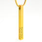 Personalized 4 Side Engraved Stick Necklace