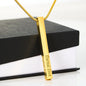 Personalized 4 Side Engraved Stick Necklace