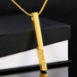 Personalized 4 Side Engraved Stick Necklace