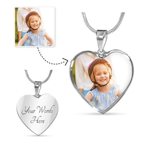 Personalized Heart - Silver Adjustable Luxury Necklace