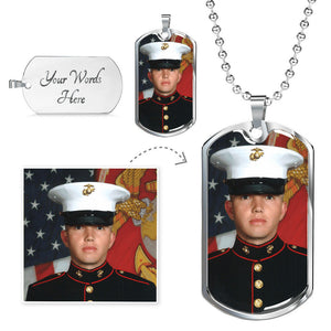 Personalized Luxury Dog Tag - Military Ball Chain