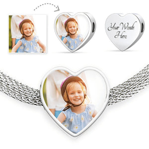 Personalized Heart Bracelet & Charm