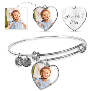 Personalized Heart - Adjustable Bangle